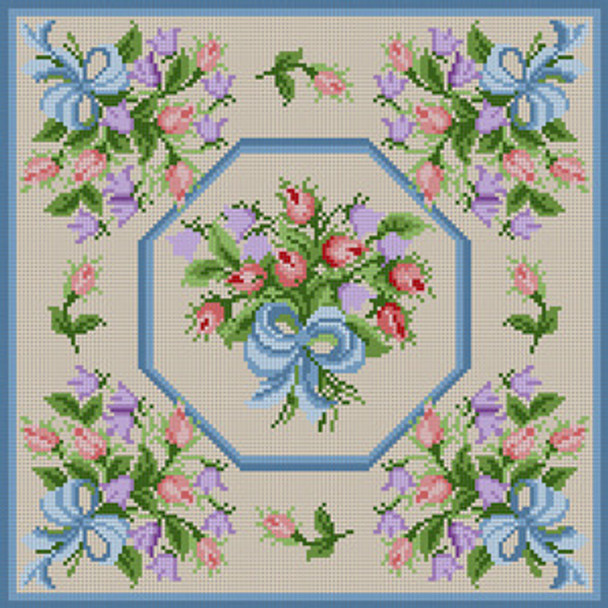 G-714 Rosebud Bouquet 13 Mesh 12 x 12 Treglown Designs