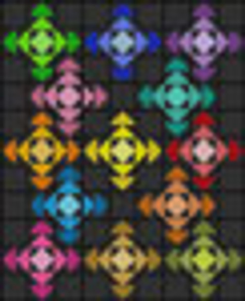 G-670 Colorful Quilt Squares 13 Mesh 10 x 12 Treglown Designs