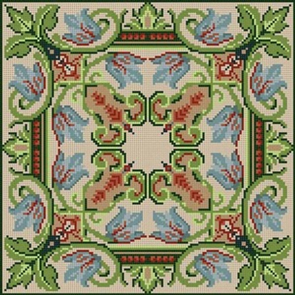 G-754 Geometric Floral 13 Mesh 11 x 11 Treglown Designs