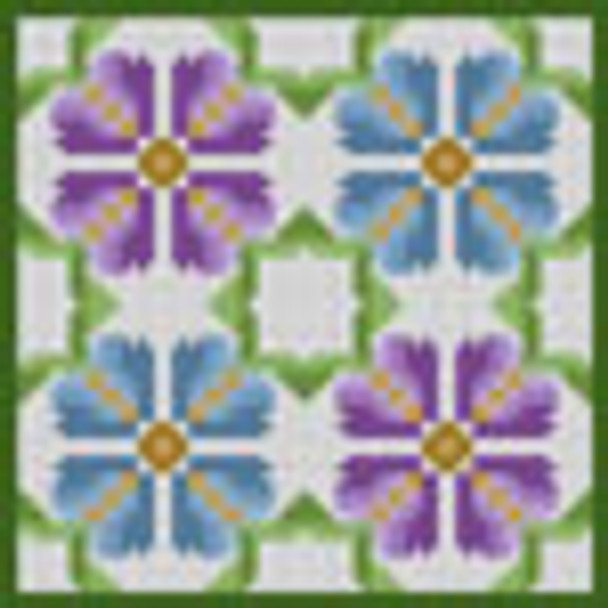 G-669 Floral Quilt Square 13 Mesh 81⁄4 x 81⁄4 Treglown Designs