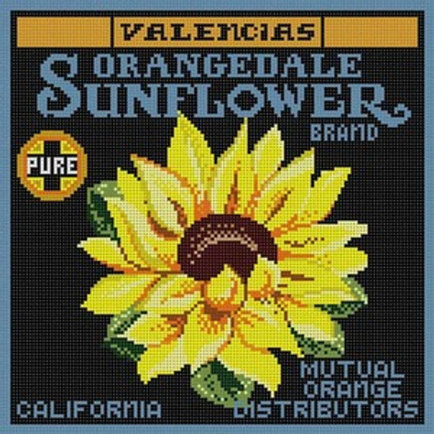 G-757 Sunflower Fruit Label 13 Mesh 10 x 10 Treglown Designs