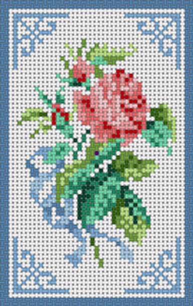 G-719 Rose Bouquet 13 Mesh 31⁄2 x 51⁄2 Treglown Designs
