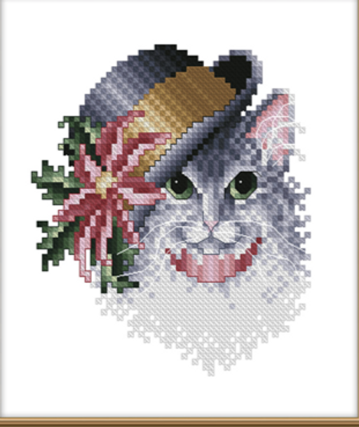 Poinsettia 102 x 126 Kitty And Me Designs