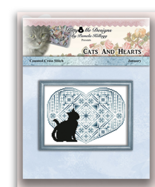 Cat And Heart January 101 x 77 Kitty And Me Designs