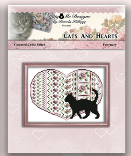 Cat And Heart February 101 x 77 Kitty And Me Designs