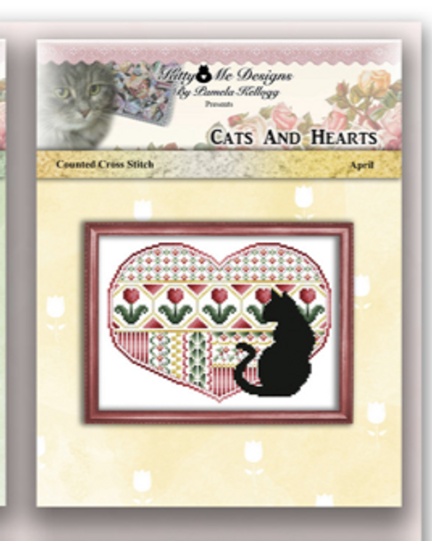 Cat And Heart April 101 x 77 Kitty And Me Designs