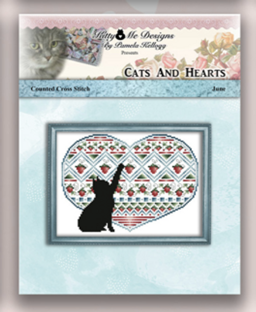 Cat And Heart June 101 x 77 Kitty And Me Designs