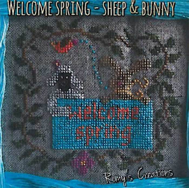 Welcome Spring Sheep & Bunny by Romy's Creations 19-1834