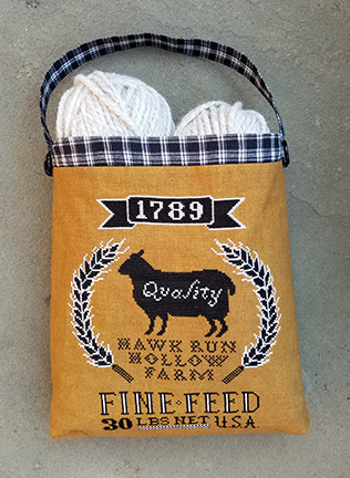 Sheep Feed Sack Stitch count: 127 x 148 Carriage House Samplings 