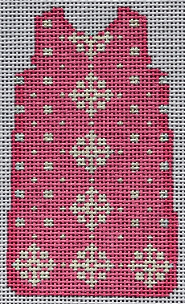 MS76P Snowflake Mini Shift/Pink 2.5 x 4 18 mesh  Two Sisters Designs