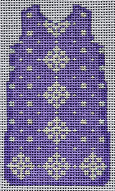 MS76U Snowflake Mini Shift/Purple 2.5 x 4 18 mesh  Two Sisters Designs