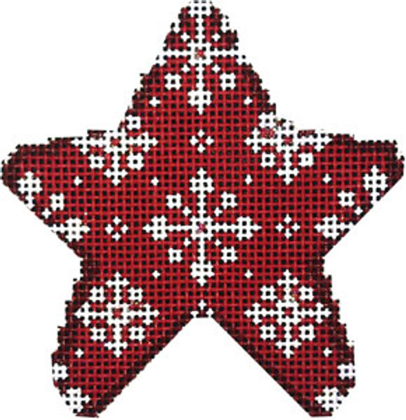 CT-2031R Red Snowflakes Mini Star 3 x 3 18 Mesh Associated Talents 