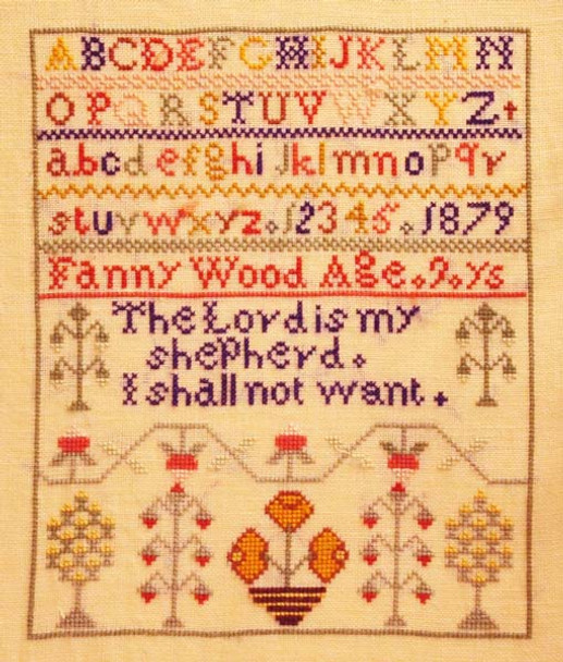 The Fanny Wood Sampler 1890 Historic Handworkes HH-RS26