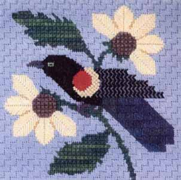 RBB-02 Red & Black Bird #2 - Red-winged Blackbird Finger Step Designs