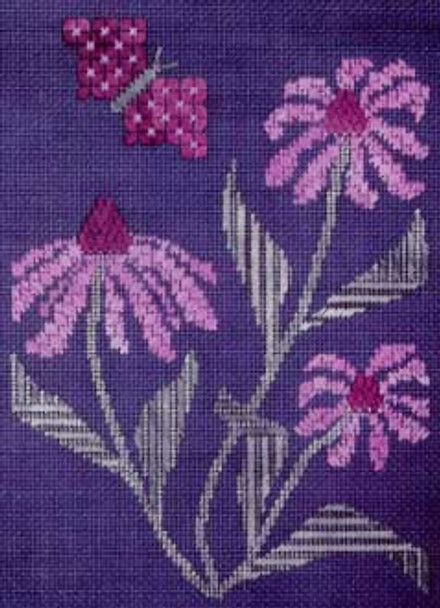 FSD-WF2 Coneflowers and Butterfly - Wildflowers Finger Step Designs