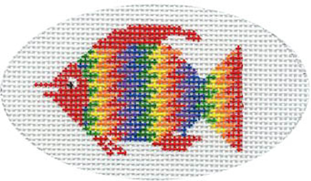 FSD-BA1 Colorful Fish  3.5" X 2" oval Finger Step Designs