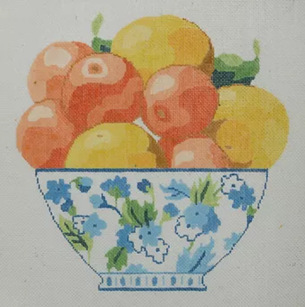 192c Jean Smith Designs Citrus In A Bowl 14" Square 13 Mesh