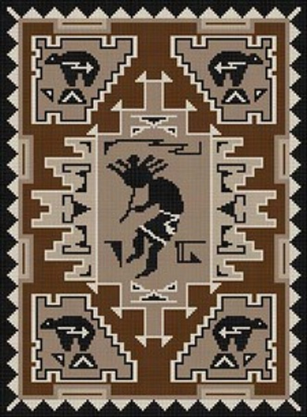 I-102 Kokopelli Bear Fetish 13 Mesh 101⁄2 x 141⁄2 Treglown Designs