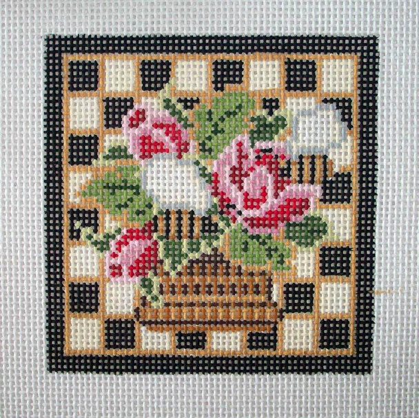 C48 Coasters 16 Mesh 4  4x4 Christmas Roses CanvasWorks