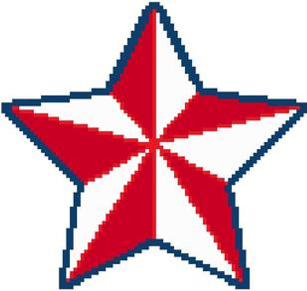 CO48A Pinwheel Star Red 18 Mesh Ornament CanvasWorks