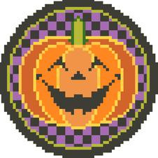 HW06 Halloween Jackie O'Lantern 3" Round 18 Mesh Ornament CanvasWorks