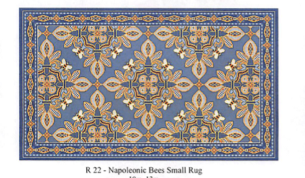 R22 Napoleonic Bee Small Rug 10 Mesh CanvasWorks