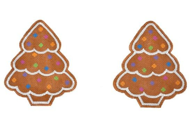 GB03 Gingerbread tree 4.5 x 3.75 18 Mesh With Stitch Guide Pepperberry Designs