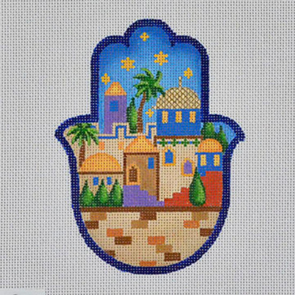 JUD01 Jerusalem Hamsa 4 x 5.25 18 Mesh Pepperberry Designs