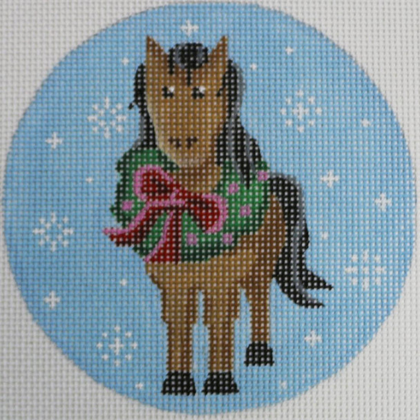 FA05 Horse with Wreath 4 Dia 18 Mesh Pepperberry Designs 