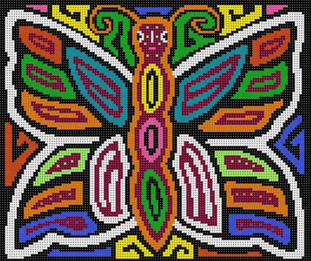 LP-256 Butterfly Abstract 13 Mesh 10x81⁄2 Linda Pietz