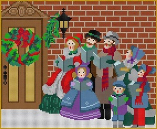 M-232 Carolers 13 Mesh 11 x 9 Treglown Designs