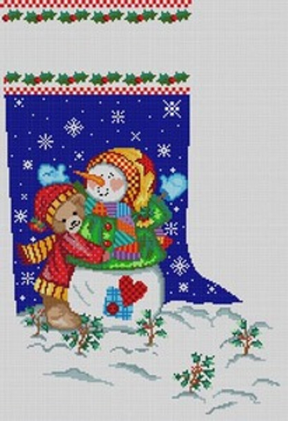 M-126 Teddy & Snowman 12 Mesh 131⁄2 x 201⁄2 Treglown Designs
