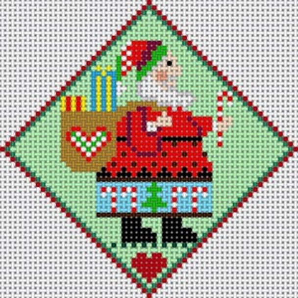 M-236G Christmas Santa 13 Mesh 41⁄2x41⁄2 Treglown Designs