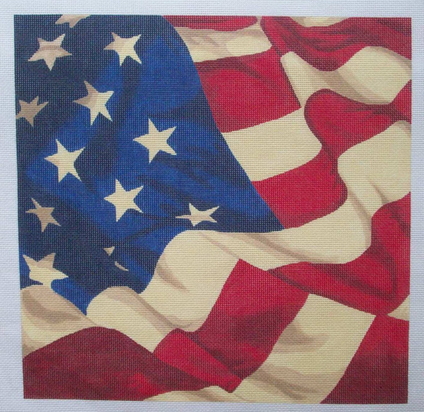P24 American Flag 13 Mesh 15″ x 15″ CanvasWorks
