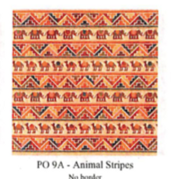 PO9A  Animal Stripes 14 x 14 13 Mesh CanvasWorks