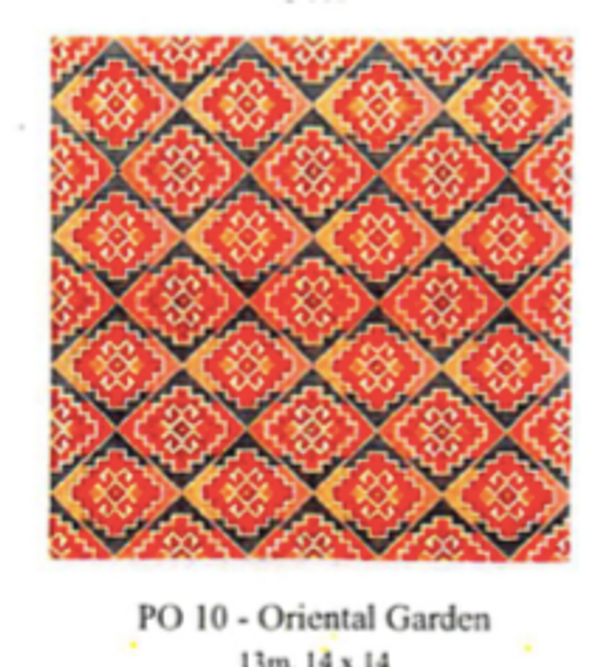 PO10 Oriental Garden 14 X 14 13 Mesh CanvasWorks