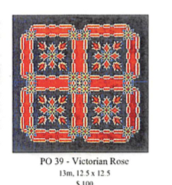 PO39 Victorian Rose 12.5 x 12.5 13 Mesh CanvasWorks 