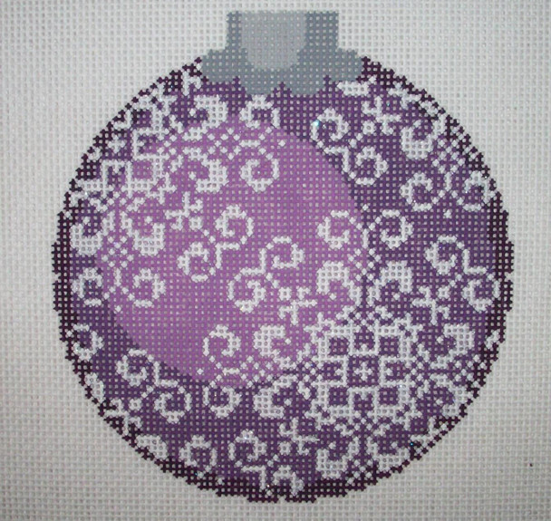 CO30F: Purple Snowflake 3 4 x 4 18 Mesh CanvasWorks 