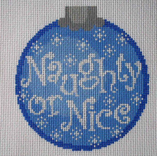 CO41B Blue Naughty or Nice 4 x 4 18 Mesh CanvasWorks 