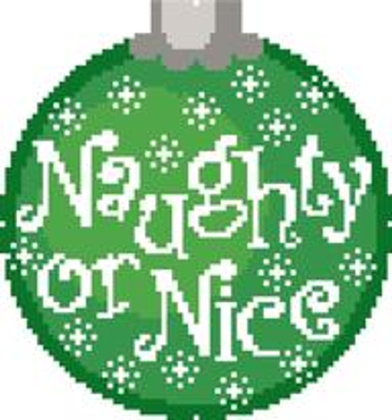 CO41C Green Naughty or Nice 4 x 4 18 Mesh CanvasWorks 