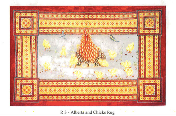 R3 Alberta and Chicks Rug 48 x 30 12 Mesh CanvasWorks 