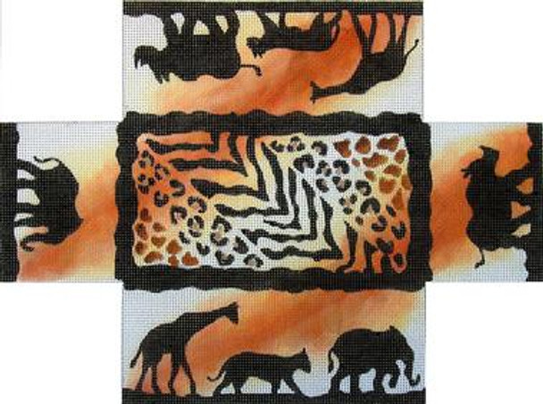 BC29 Safari Silhouettes 8.75x4.5x3 13 Mesh CanvasWorks 