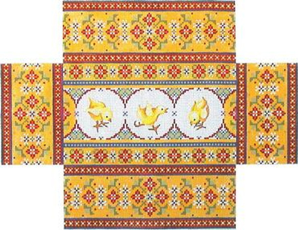 BC16 Calico Garden w Chicks 8.75x4.5x3 13 Mesh CanvasWorks 