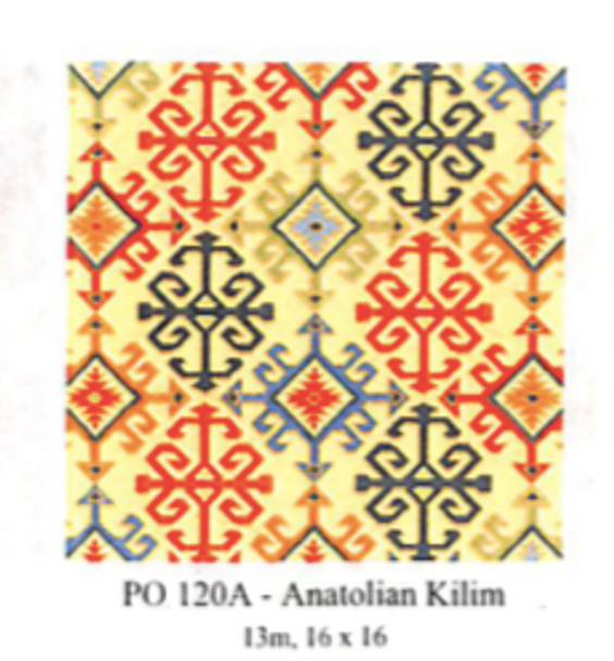 PO120A Anatolian Kilim  16 x 16 13 Mesh CanvasWorks 