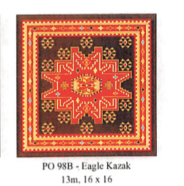 PO98B Eagle Kazak  16x16  13 Mesh CanvasWorks