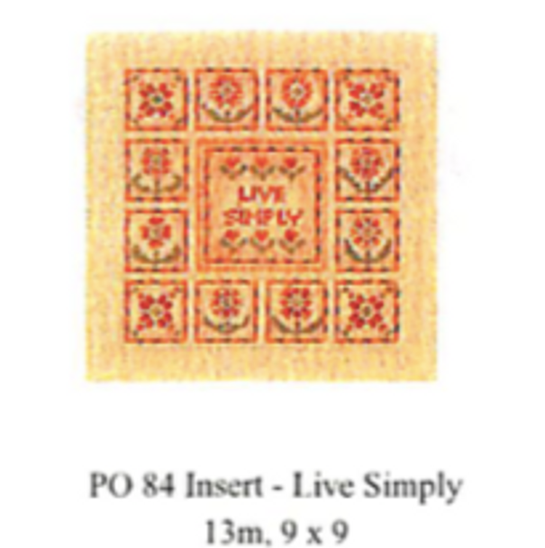 PO84 Insert Live Simply . 9 x 9 13 Mesh CanvasWorks