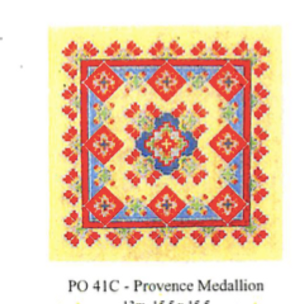 PO41C Provence Medallion 15.5 x 15.5 13 Mesh CanvasWorks