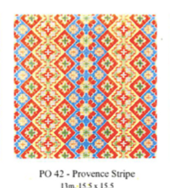 PO42 Provence Stripe  15.5 X 15.5 13 Mesh CanvasWorks