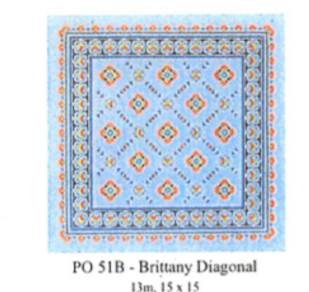 PO51B Brittany Diagonal 15 x 15 13 Mesh CanvasWorks