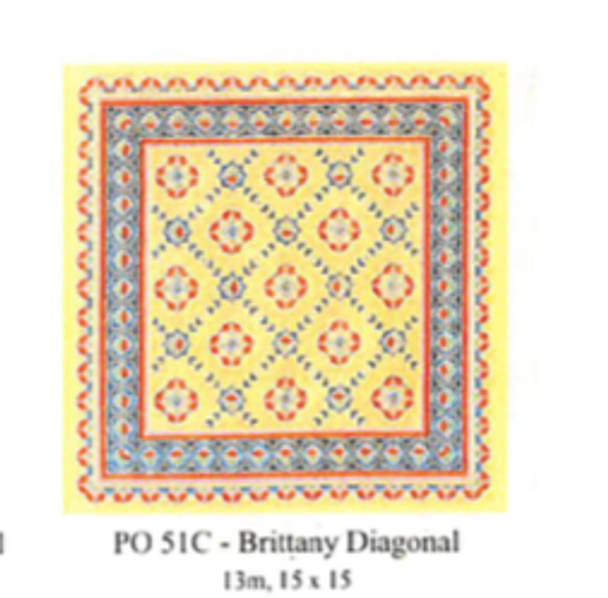 PO51C Brittany Diagonal 15 x 15 13 Mesh CanvasWorks